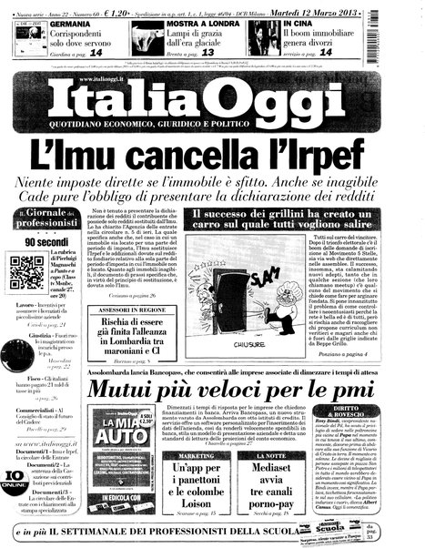 Italia oggi : quotidiano di economia finanza e politica